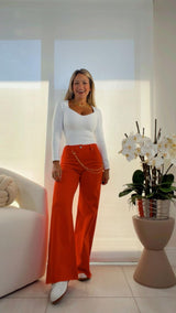 1019 High rise wide leg palazzo pants