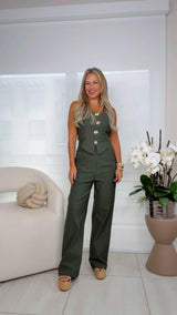 8873 Dressy top and pants set