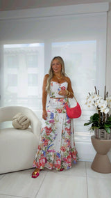 2538 Botanical skirt set