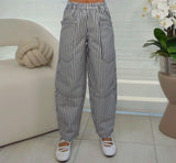1010 Stripe pocket detail pants