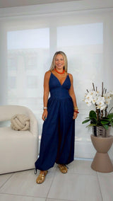 3424 Denim balloon jumpsuit