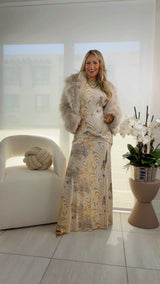 1259 Mock neck longsleeve maxi dress