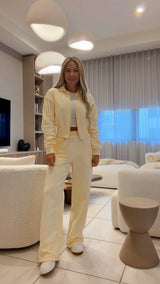 1207 Cozy zip-up jacket and pants set