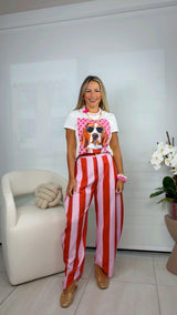 X128 Polka dot pup T-shirt