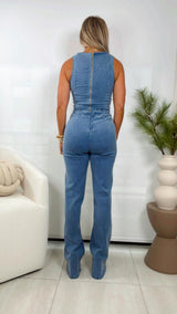 1674 Denim vest and pants set
