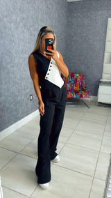 1776 Two tone vest and pants set