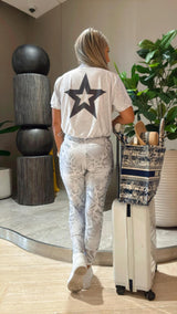 1580 Leopard star print jacket and jogger set