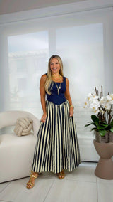 T804 Ocean breeze stripe dress