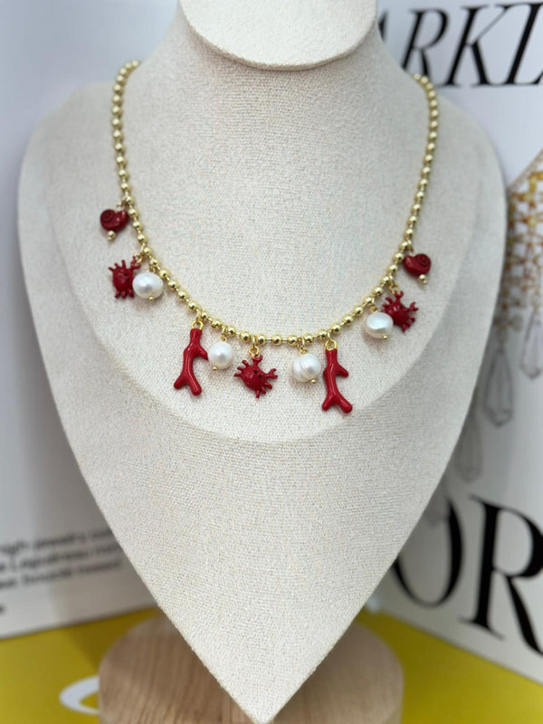 DL39 Coral reef charms necklace