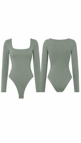 1256 Square neck longsleeve bodysuit