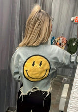 0026 Smiley face bolt vector crop jacket