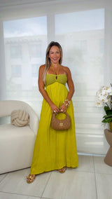 0043 Tube hulter maxi dress