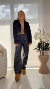 9581 Faux fur bolero jacket