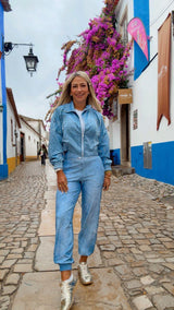 1707 Jeans printed jacket and jogger set KIUT
