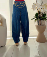 8930 Wide leg barrel denim pants