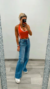 5973 High rise-Wide jeans