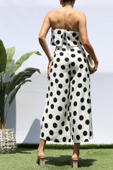 8270 Polka dot tube jumpsuit