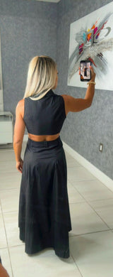 4111 Senses pin maxi dress