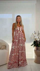 3487 Tube printed jumpsuit