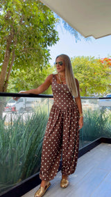 1952 Polka dot print jumpsuit kiut