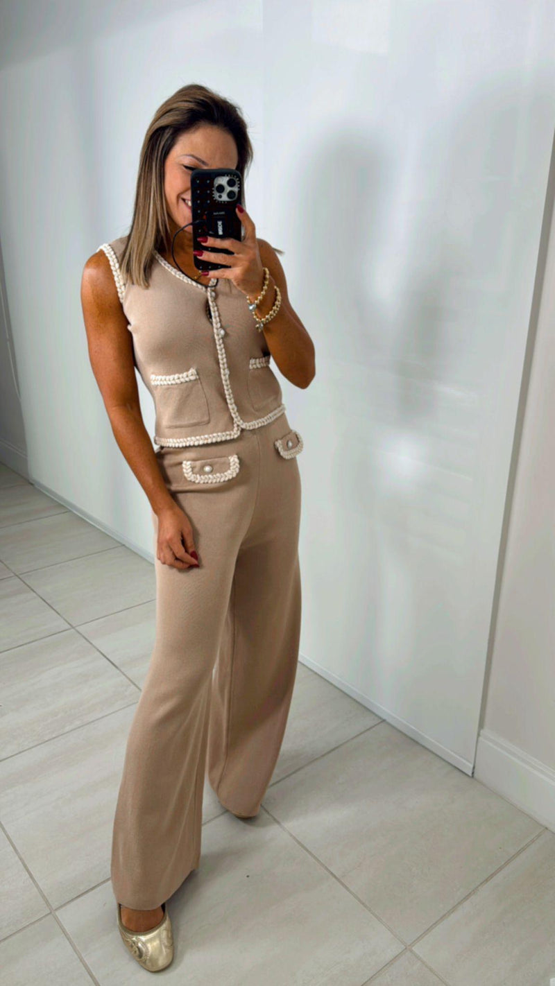 0101 Knitted vest and pants set