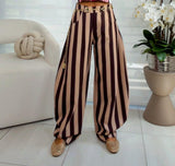9997 Stripe trendy woven pants