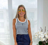 6627 Sleeveless stripe top