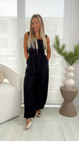 C766 Zip up woven jumpsuit