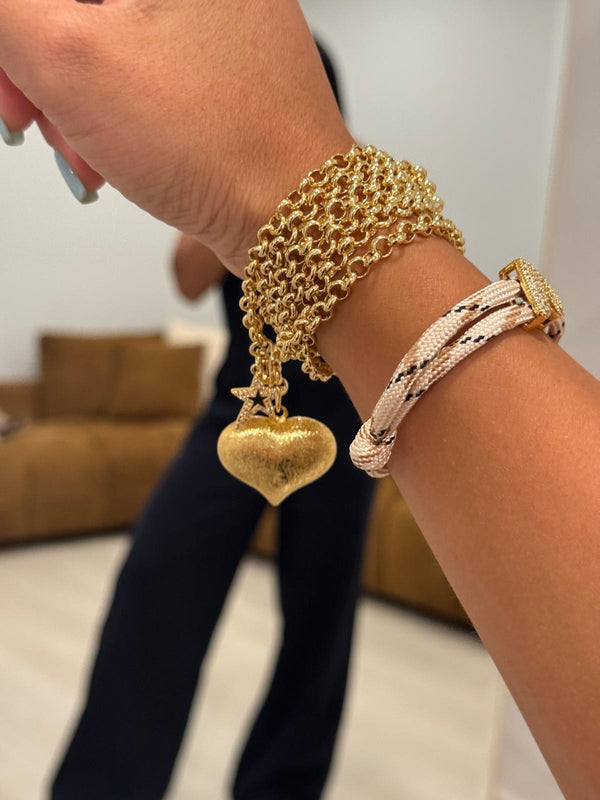 DL41 3-1 belt, necklace, bracelet heart