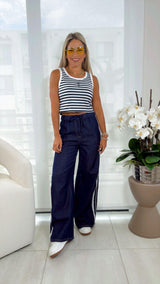 6627 Sleeveless stripe top