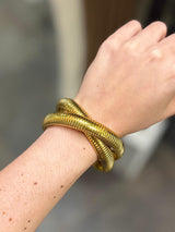 DL300 CHUNKY TWIST GOLDEN BRACELET