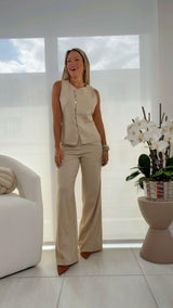 H531 Matching vest and pants set
