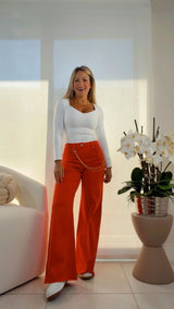 1019 High rise wide leg palazzo pants