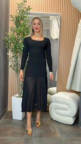 7009 Long sleeve maxi dress