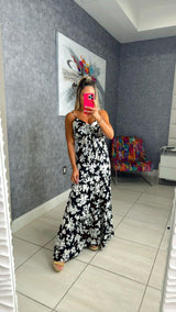 4461 Printed woven maxi dress