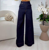 1762 Denim pant with front closure