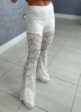 9391 Elastic lace pants