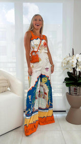 0705 Summer vibes printed jumpsuit