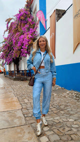 1707 Jeans printed jacket and jogger set KIUT