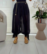 5242 Anckle tie balloon pants