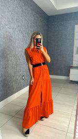 8023 Maxi dress with belt