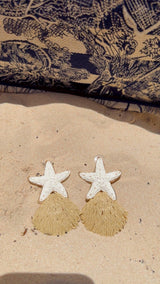 1468 Star fish crochet earring
