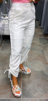 3143 Jogger pants with pearls on sides