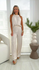 3571 Linen top and pants set
