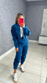 9900 Denim jacket and jogger set