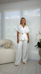 4682 Elegant blouse and pants set