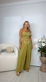 1640 Comfy aladdin jumpsuit with belt
