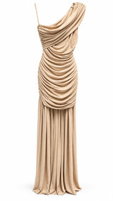 2081 Ruched one shoulder mermaid dress