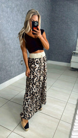 9160 Leopard print maxi skirt