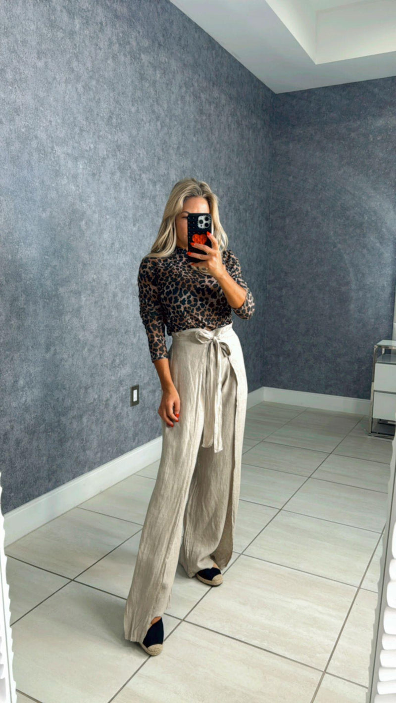 4973 Linen palazzo pants